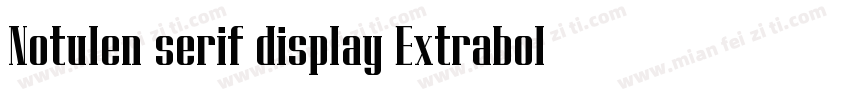 Notulen serif display Extrabold字体转换